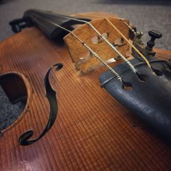 High angle view of objects on table