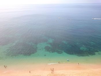 High angle view of beach against sky