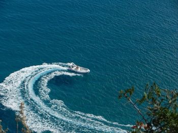 View of sea against blue sky