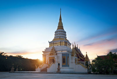 View of historical building against sky during sunset