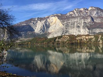 Reflection of mountain in lake