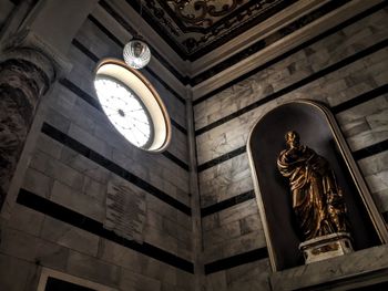 Low angle view of statue in catholic church