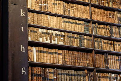 Full frame shot of old books