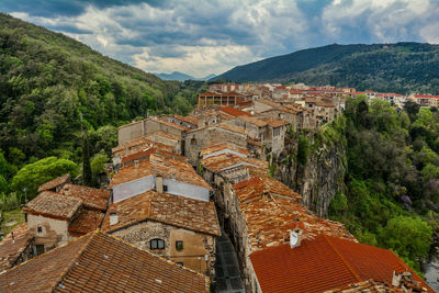 Aerial view of a town