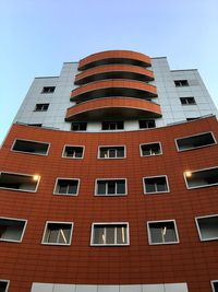 Low angle view of building against clear sky