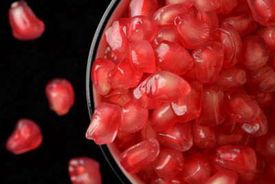 Close-up of pomegranate seeds