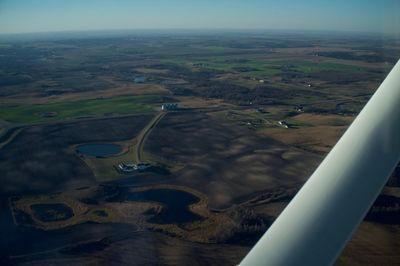 Aerial view of landscape against sky