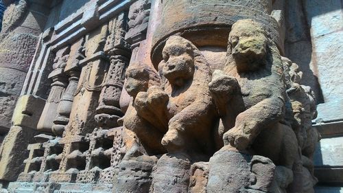 Low angle view of buddha statue