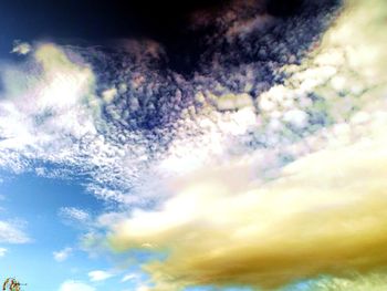 Low angle view of cloudy sky