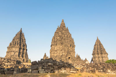 View of temple against clear sky