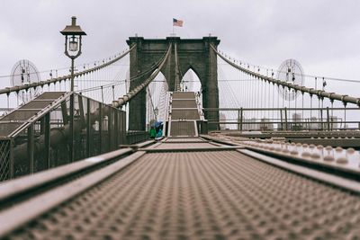 View of suspension bridge