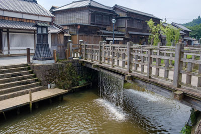 Canal amidst buildings