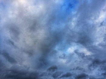 Low angle view of cloudy sky