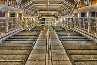 Low angle view of empty staircase