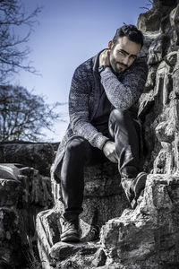 Man sitting outdoors