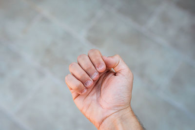 Close-up of human hand