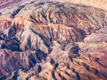 Aerial view of high desert mountains. mountain landscape. beauty in nature