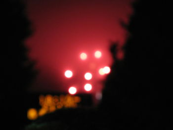 Defocused lights at night