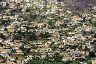 High angle shot of townscape