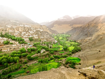 Fog over lamayuru monastery in ladakh