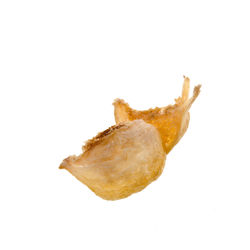 Close-up of bread on white background