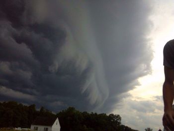 Low angle view of cloudy sky