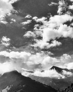 Low angle view of mountain against sky