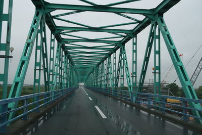 View of footbridge against sky