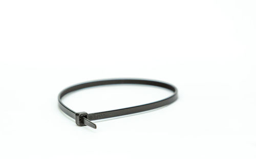 High angle view of ring on white background