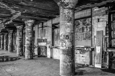 Interior of abandoned building