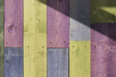 Full frame shot of multi colored wooden floor