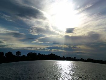 Scenic view of silhouette landscape against sky during sunset