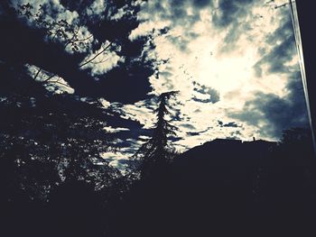 Low angle view of cloudy sky