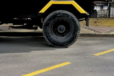 Close-up of car tire