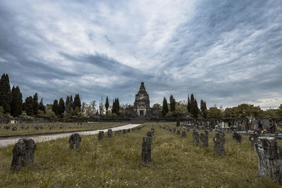 Panoramic shot of historic building against sky