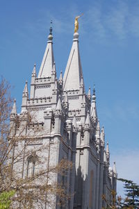 Low angle view of church against sky