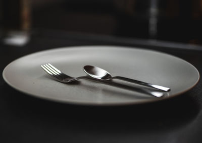 Close-up of tea cup on table