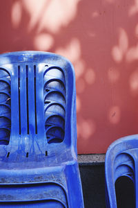 Close-up of empty seats