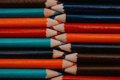 Full frame shot of multi colored pencils