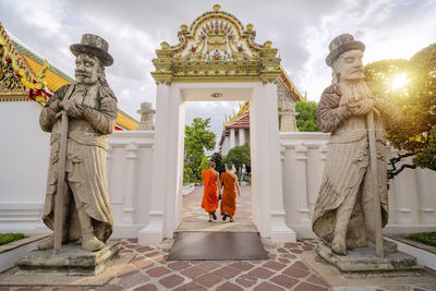 View wat pho are ancient remains important of thailand.