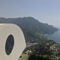 Scenic view of mountains against clear sky