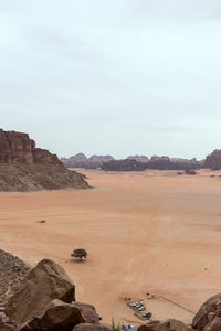 Scenic view of desert against sky