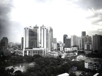 Modern cityscape against sky