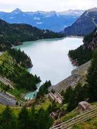 High angle view of a lake