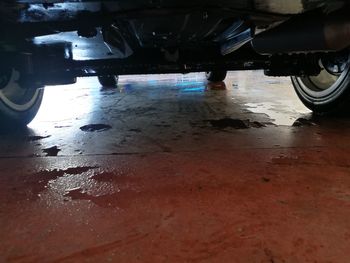 Low section of person in car