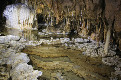 Rock formations in cave