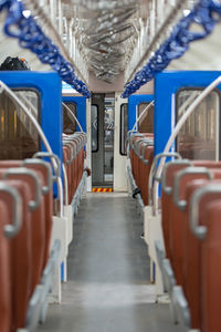 Empty seats in train