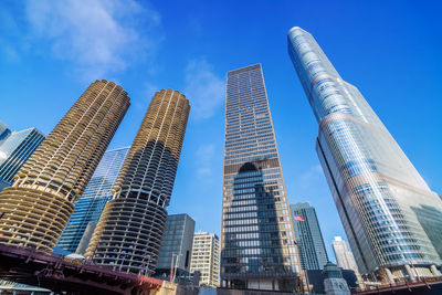 Low angle view of modern building against sky