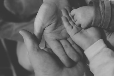 Close-up of baby hands