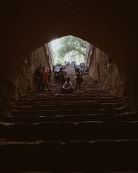 People in tunnel